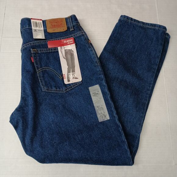 Vintage Levi's 550 Classic Relaxed Jeans Women's 16 Misses Blue Denim New Y2K - Picture 1 of 8